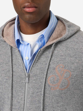 Maille à capuche en laine Grey Ridge avec monogramme SB Legacy 