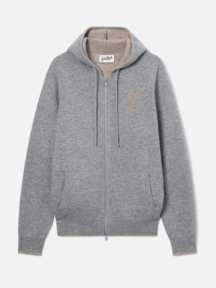 Maille à capuche en laine Grey Ridge avec monogramme SB Legacy 