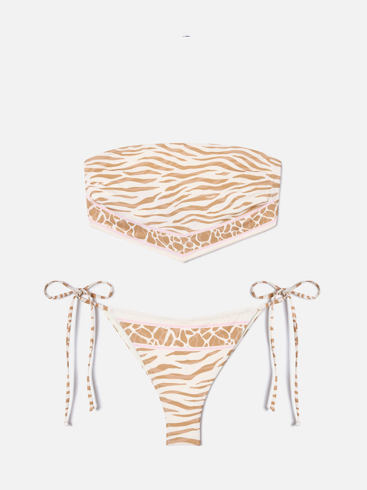 Rio Marielle beige animal print bikini