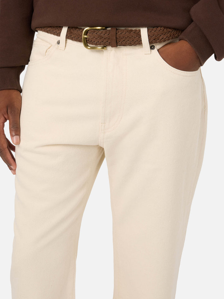 Pantaloni Riverdale beige naturale in cotone cinque tasche