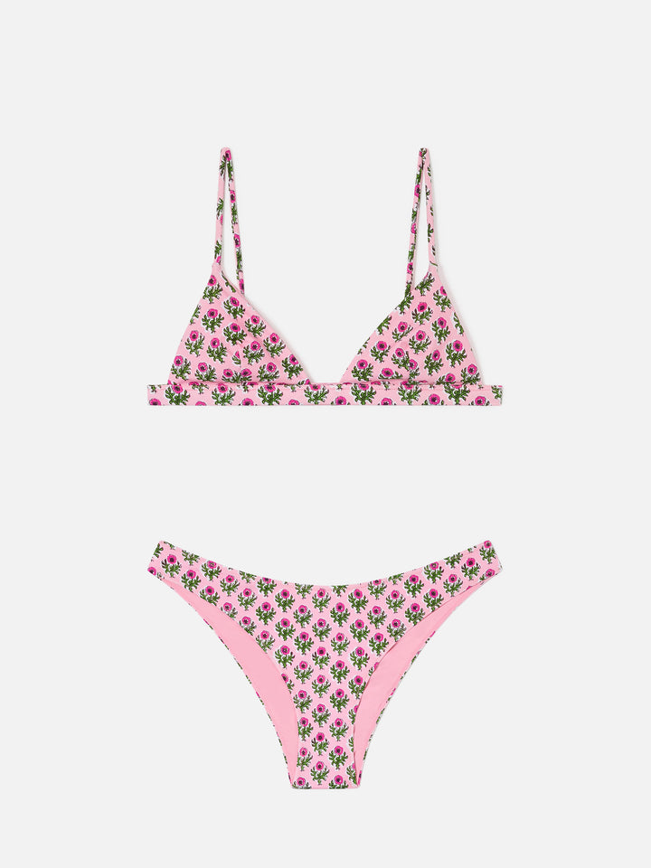 Rylie Lido Triangel-Bikini mit floralem Print 