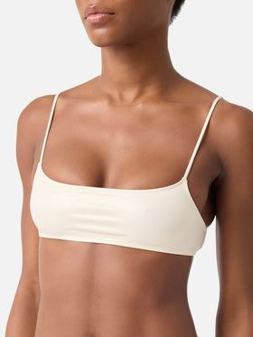 Top bikini Sadie bralette laminato oro