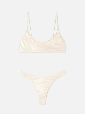 Bikini Sadie Naomi bralette laminato oro