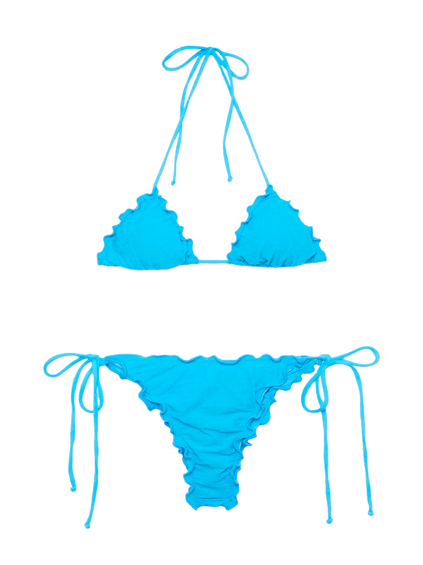 Bikini classico a triangolo con slip sgambato Sagittarius-Miami in rilievo con stampa stella marina