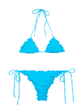 Bikini classico a triangolo con slip sgambato Sagittarius-Miami in rilievo con stampa stella marina