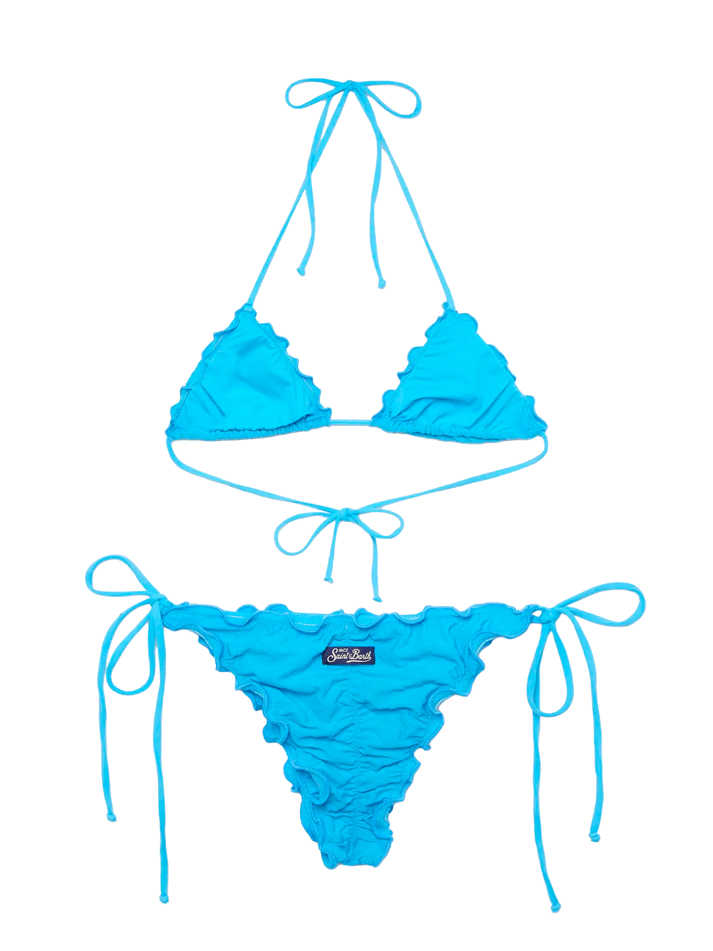 Bikini classico a triangolo con slip sgambato Sagittarius-Miami in rilievo con stampa stella marina