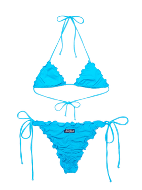 Bikini classico a triangolo con slip sgambato Sagittarius-Miami in rilievo con stampa stella marina