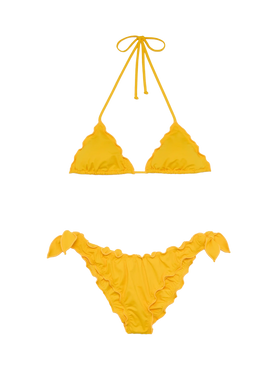 Weiß gelber klassischer Triangel-Bikini Schütze Mond