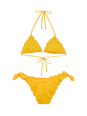 Weiß gelber klassischer Triangel-Bikini Schütze Mond