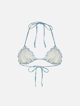 Top da spiaggia classico a triangolo da donna Joanna Luise Sagittario | REALIZZATO CON TESSUTO LIBERTY