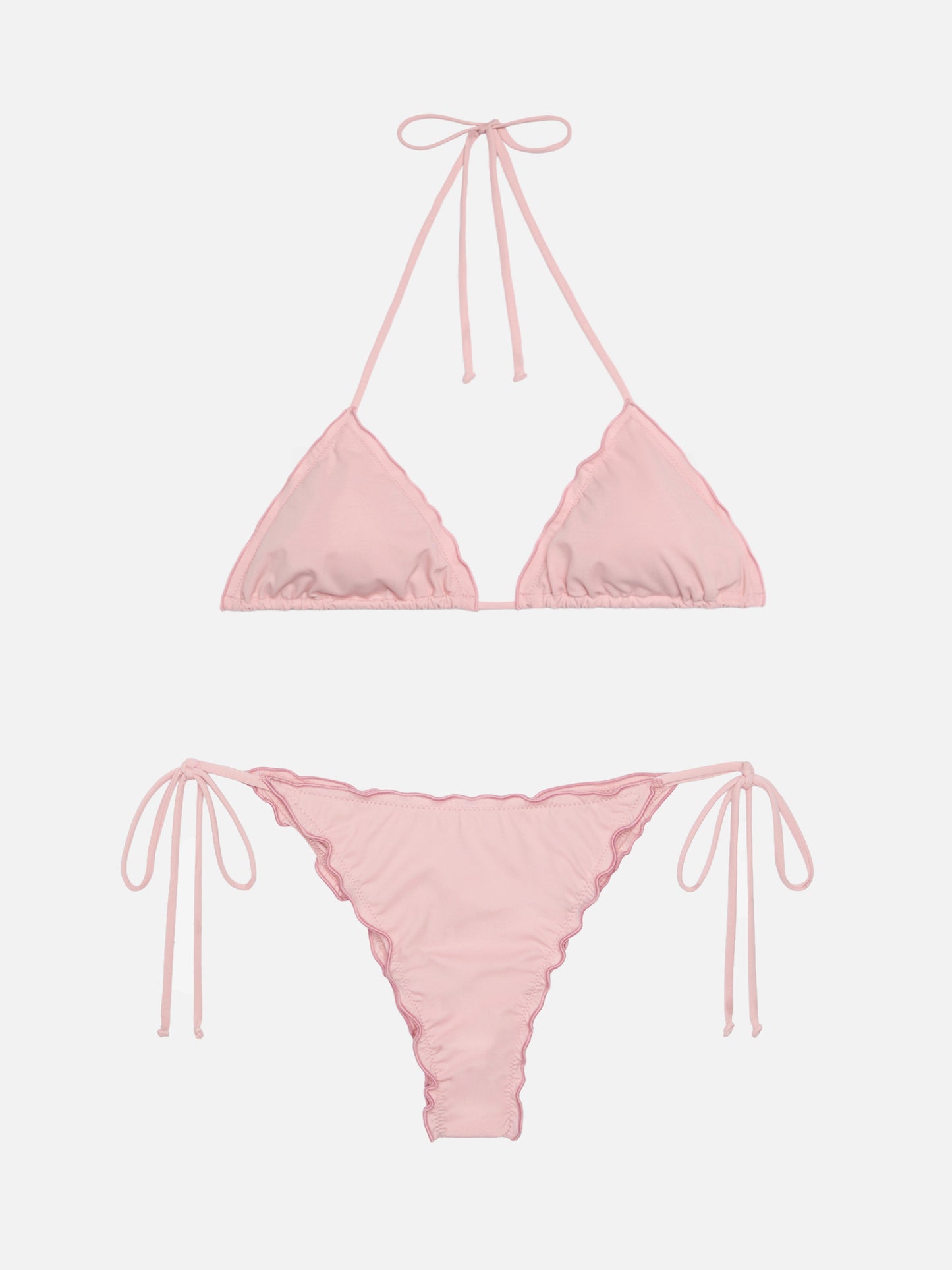 Miami cheeky pink swim briefs - Sagittarius pink classic triangle top