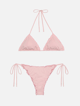 Miami cheeky pink swim briefs - Sagittarius pink classic triangle top