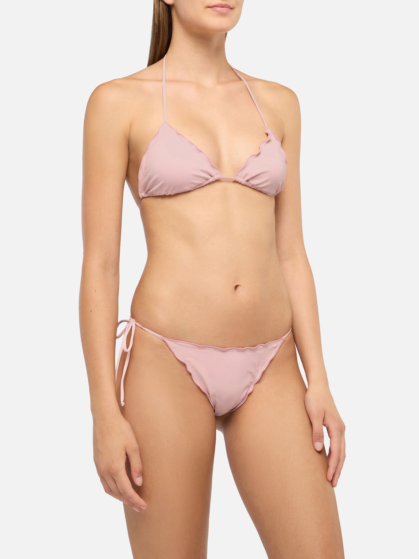 Miami cheeky pink swim briefs - Sagittarius pink classic triangle top