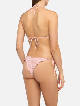 Miami cheeky pink swim briefs - Sagittarius pink classic triangle top
