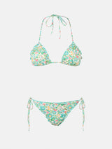 Woman Betsy classic triangle bikini Sagittarius Miami | MADE WITH LIBERTY FABRIC