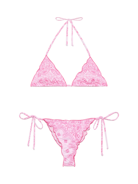 Classic triangle bikini Sagittarius Miami with bandanna print