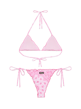 Classic triangle bikini Sagittarius Miami with bandanna print