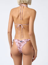 Woman toile de jouy classic triangle bikini Sagittarius Miami