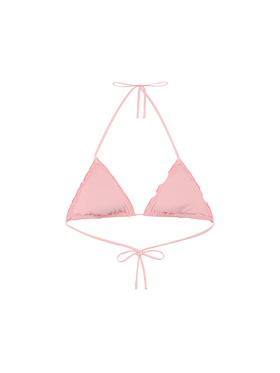 Sagittarius – Klassisches Triangel-Top aus Sangallo-Spitze in Rosa