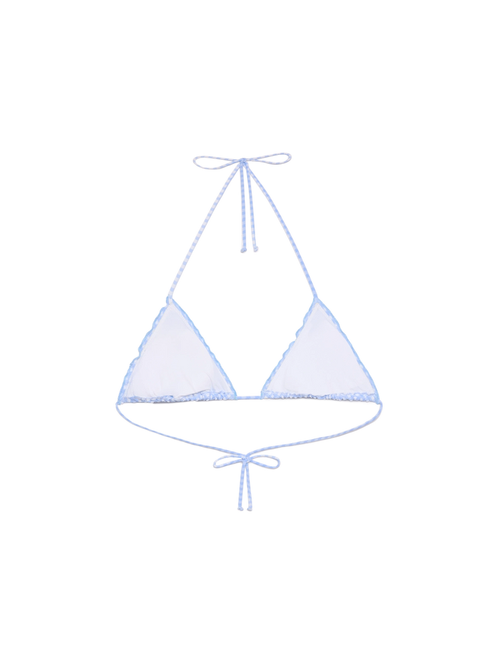 Sagittarius – Klassisches Triangel-Top aus Seersucker mit Gingham-Print