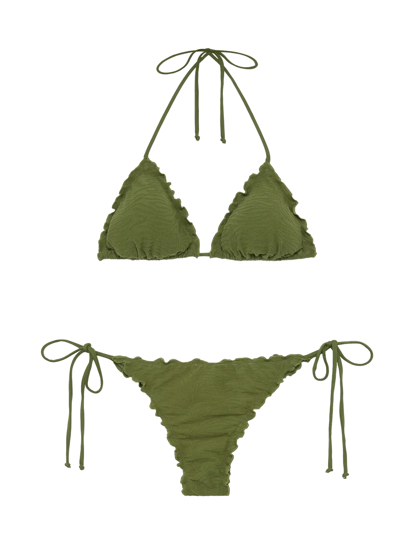Bikini a triangolo classico in rilievo zebrato Sagittarius Miami