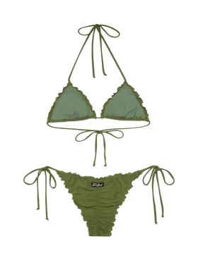 Bikini a triangolo classico in rilievo zebrato Sagittarius Miami