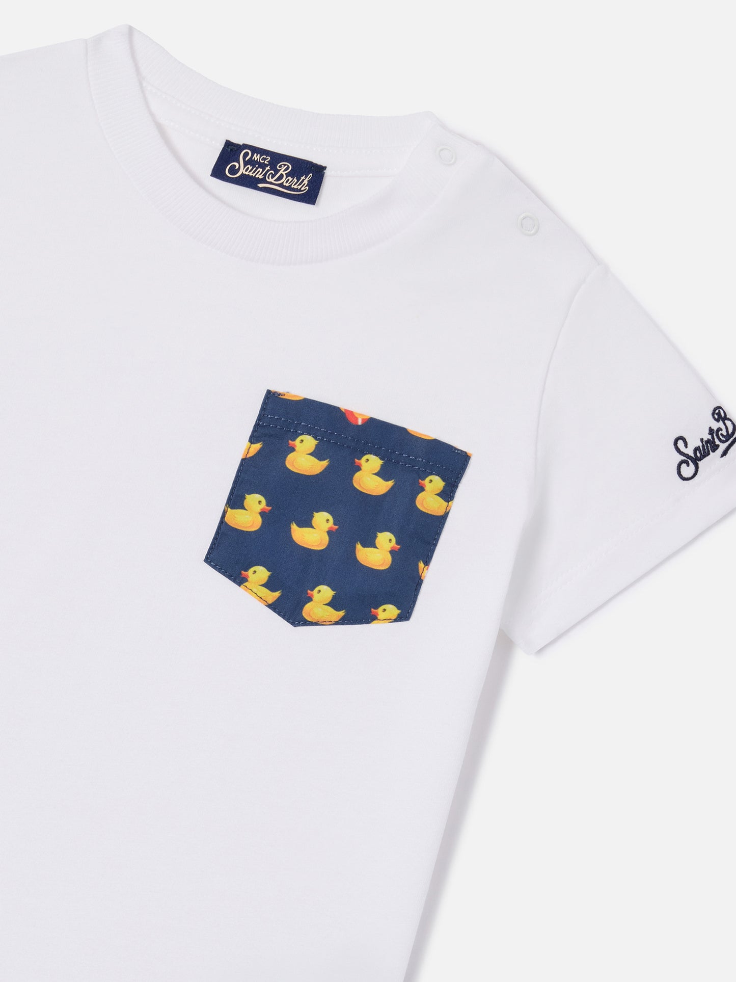 Set Samy t-shirt con taschino e copri pannolino stampa ducky