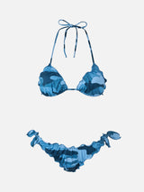 Woman denim camouflage triangle classic bikini Sarius