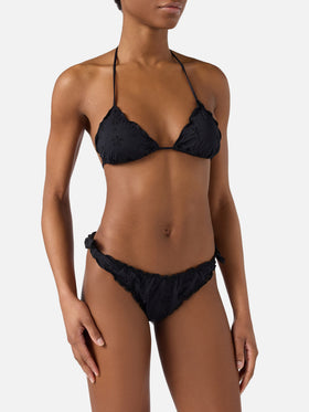 Triangle bikini Sarius triangle in black sangallo