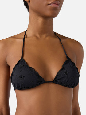Triangle bikini Sarius triangle in black sangallo