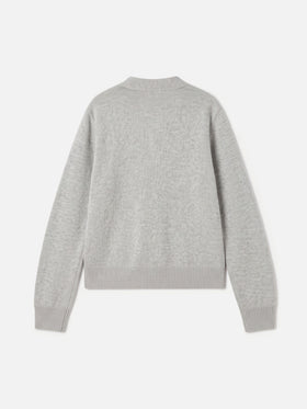 Cardigan Sasi Jr grigio chiaro melange con jacquard Titti e Silvestro | Special Edition