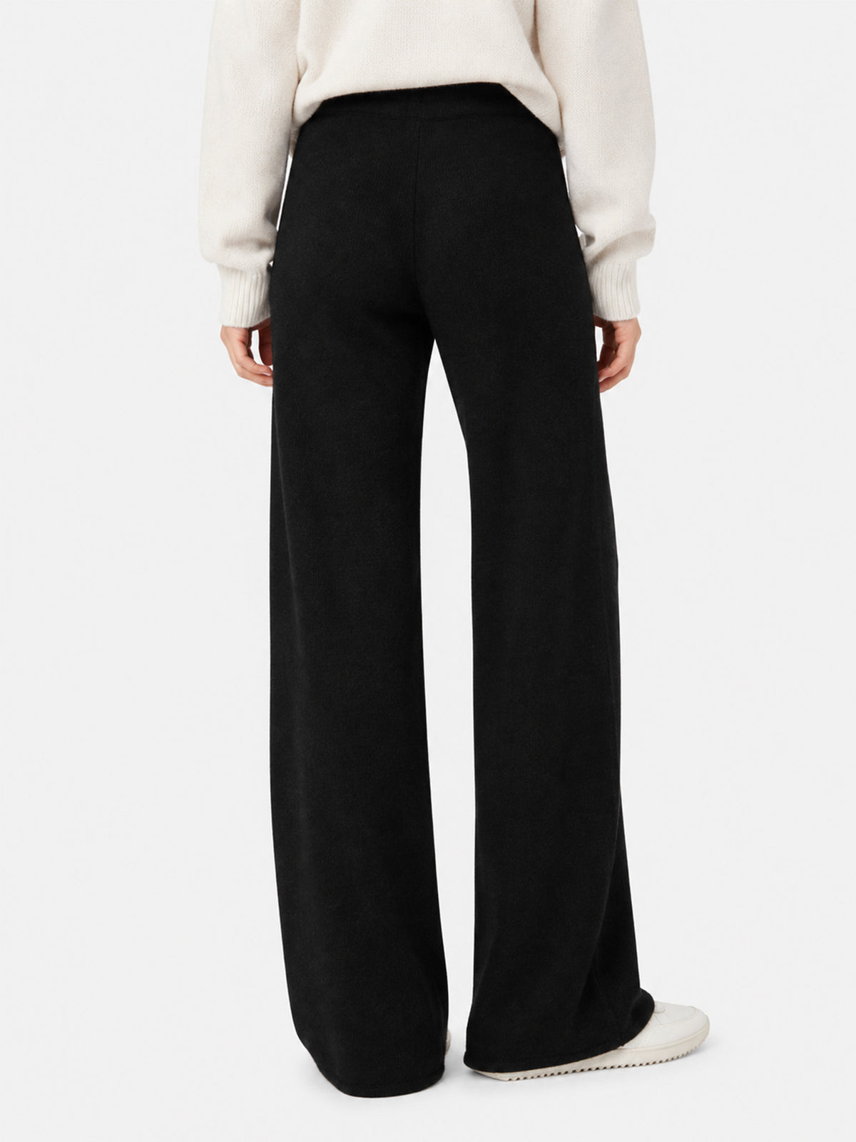 Pantalon palazzo noir en maille Savine 