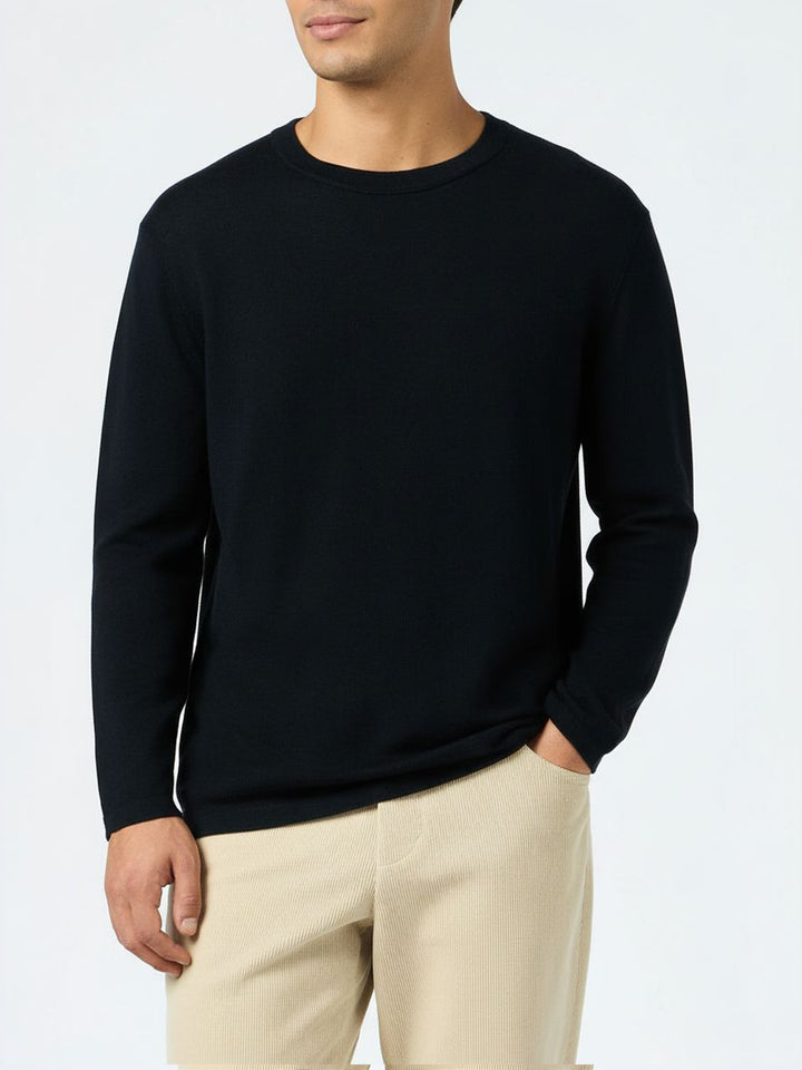 Schwarzes T-Shirt aus Kaschmirmischung für Herren Scott
