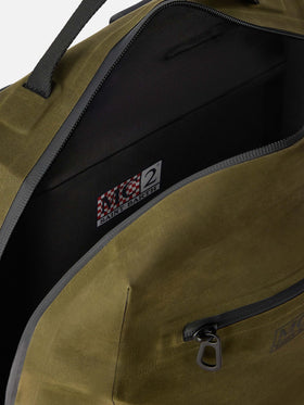 Mochila encerada sin costuras verde militar 