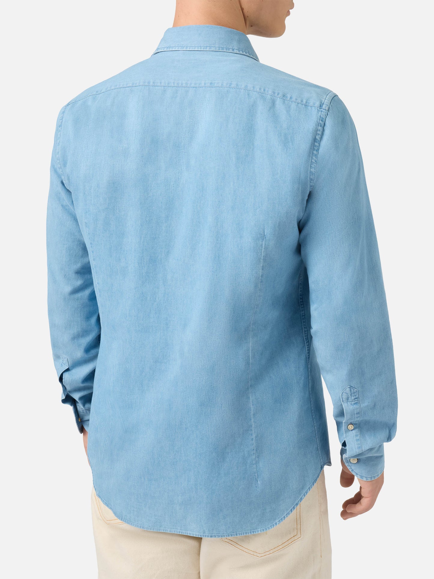 Camicia Seefeld in chambray con collo classico 