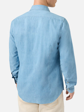 Camicia Seefeld in chambray con collo classico 