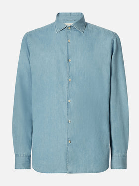 Camicia Seefeld in chambray con collo classico 