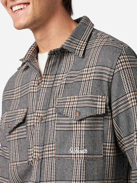 Camicia da uomo in lana con fantasia Principe di Galles