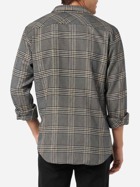 Camicia da uomo in lana con fantasia Principe di Galles