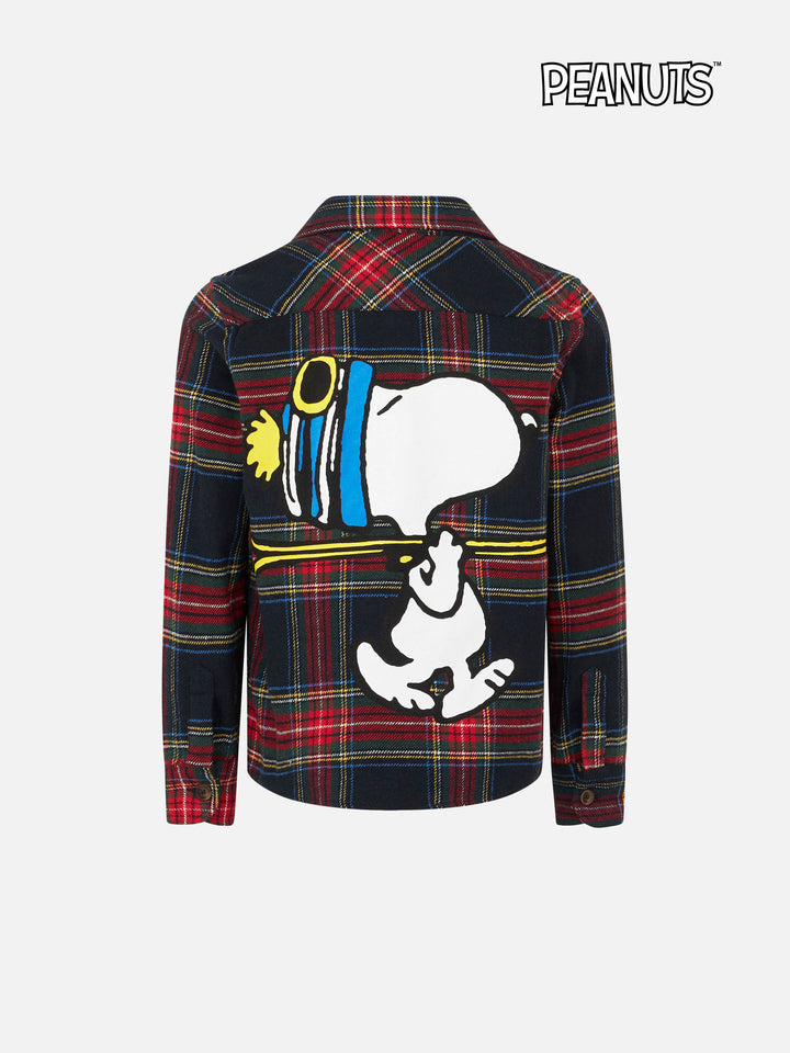 Camicia in lana da bambino con stampa Snoopy e tartan | EDIZIONE SPECIALE SNOOPY PEANUTS™