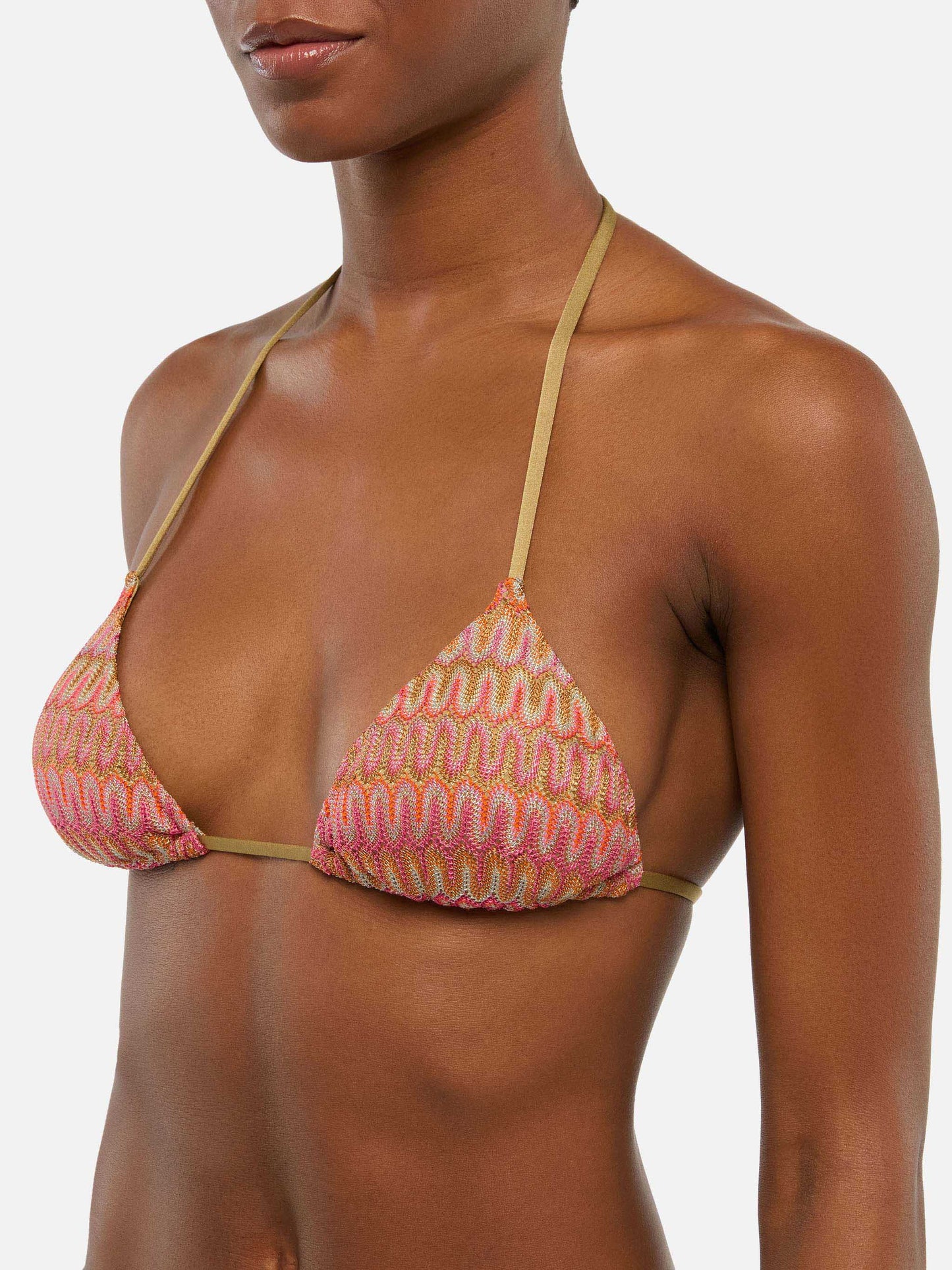 Bikini classico in maglia raschel Seline Elea con motivo chevron