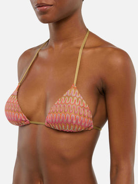 Bikini classico in maglia raschel Seline Elea con motivo chevron