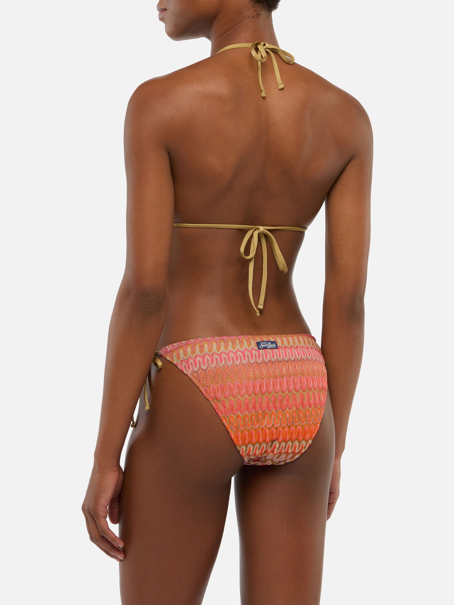 Bikini classico in maglia raschel Seline Elea con motivo chevron