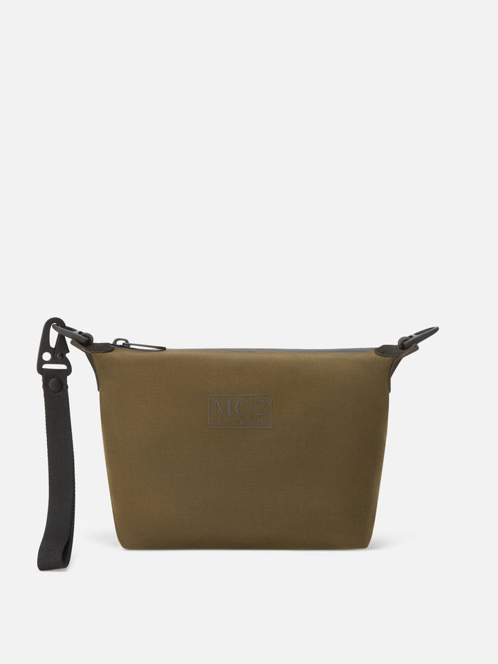 pouch encerado sin costuras verde militar 