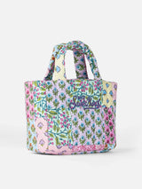 Multicolor flower quilted Soft Tote Mini bag