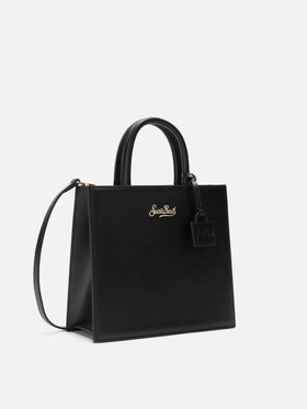 Shop Bag Midi Handbag in black leather
