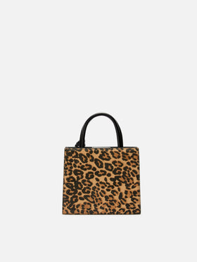 Shop Bag Mini in cavallino con stampa animalier