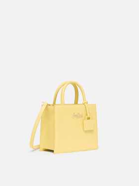 Shop Bag Mini in butter yellow leather