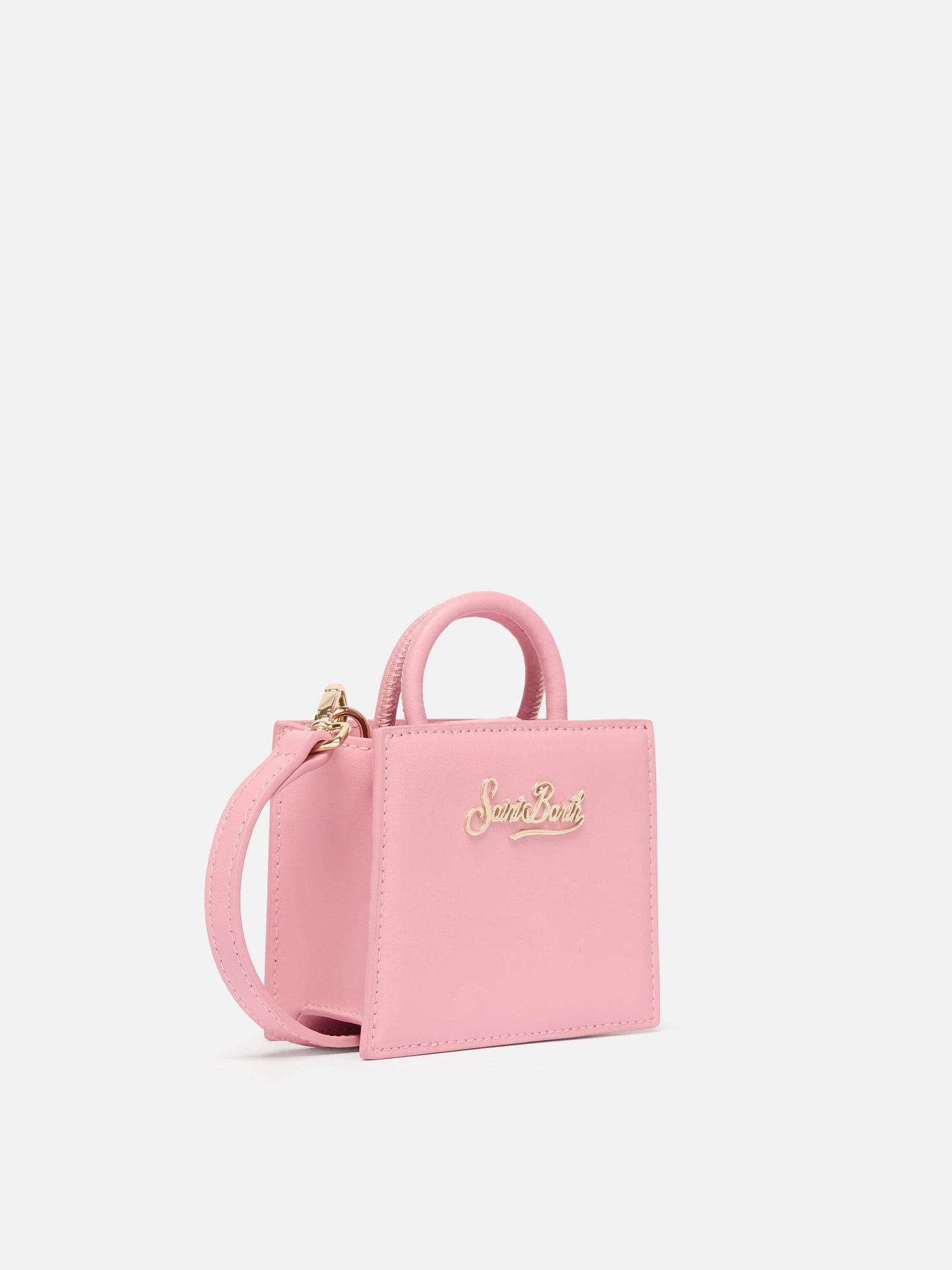 Shop Bag Micro in pastel pink leather