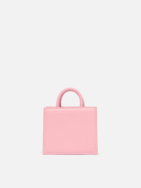 Shop Bag Micro in pastel pink leather